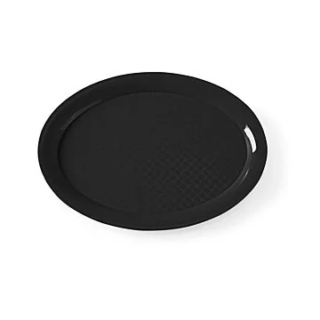 Hendi Serviertablett, oval, Schwarz, 265 x 195 x (H)20 mm