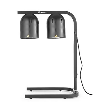 Hendi Wärmebrücke mit 2 Infrarotlampen, Schwarz, 230 V / 0,5 kW, 453 x 360 x (H) 790 mm