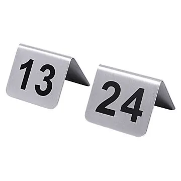 Contacto Tischnummernschild mit Nummern 13 bis 24