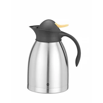Hendi Isolierkanne mit gelber Druckknopfkappe, 1,5 L, ø 145 x (H) 230 mm