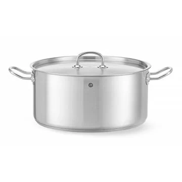 Hendi Bratentopf - mit Deckel, Kitchen Line, 12 L, ø 320 x (H) 150 mm