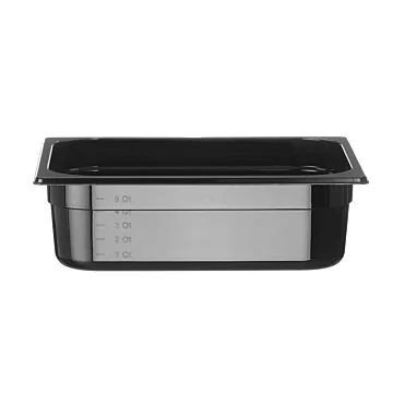 Hendi Gastronorm Behälter 1/2, GN 1/2, 6,5 L, Schwarz, 325 x 265 x (H) 100 mm