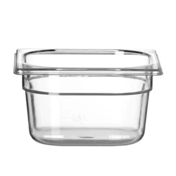Hendi Gastronorm Behälter GN 1/6, 1,6 L, Polykarbonat transparent, 176 x 162 x (H) 100 mm