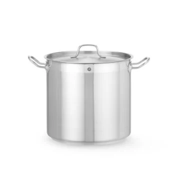 Hendi Kochtopf, hoch - mit Deckel, Profi Line, 16 L, ø 280 x (H) 260 mm