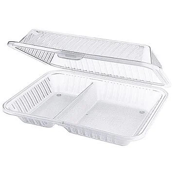 Contacto Eco-Takeouts Behälter, 2 Fächer weiß 