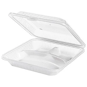 Contacto Eco-Takeouts Behälter, 3 Fächer weiß 