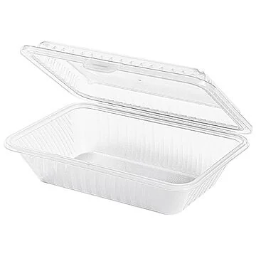 Contacto Eco-Takeouts Behälter, flacher Deckel, weiß