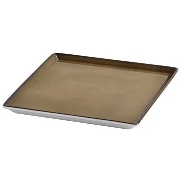 Frilich RAISER OAK Frischeplatte - Porzellanplatte, 230 x 230 mm caramel