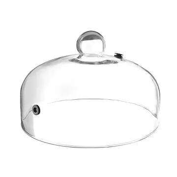 Hendi Glasglosche mit Lüftungsöffnung, Servierglosche, ø 260 x (H) 174 mm