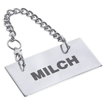 Contacto Schild für Kannen, Milch