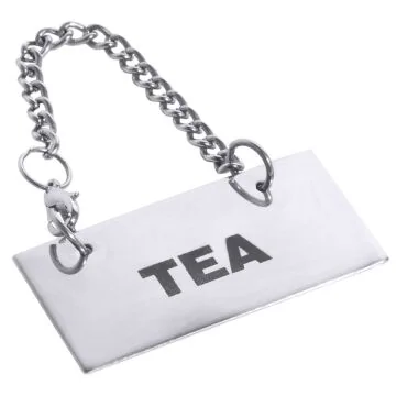 Contacto Schild für Kannen, Tea