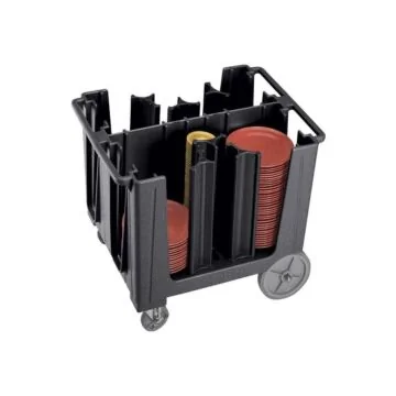 Schwarz 110 Cambro Verstellbarer Tellerwagen