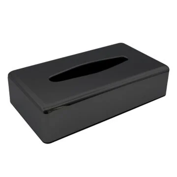 ALISEO COMPLEMENTARY Kosmetiktuchspender schwarz matt – Standmodell aus ABS-Kunststoff in mattschwarzem Design