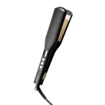 ALISEO Haarglätter AUREA SLEEK in Schwarz-Matt/Gold – Gesamtansicht