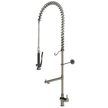 Echtermann CLASSIC CLEAN Einhebel-Standbatterie mit Schwenkventil, Schlauchlänge 1250mm