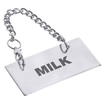 Contacto Schild für Kannen, Milk