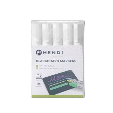 Hendi Kreidemarker 6 mm, 5x weiß