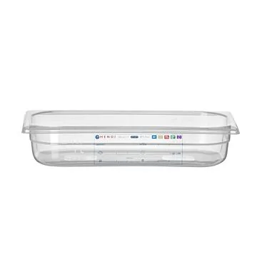 Hendi HACCP Aufbewahrungsbehälter GN 1/3, 2,5 L, Transparent, 325 x 176 x (H) 65 mm