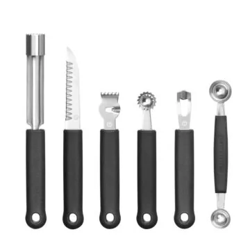 Hendi Dekoriermesserset - 6-teilig, Schwarz, 280 x 100 x (H) 50 mm