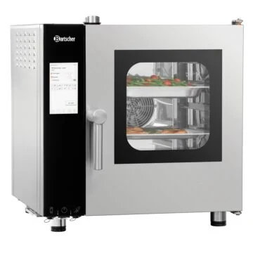 Bartscher Kombidämpfer Silversteam2 5230DRS – Frontansicht des Kombigeräts mit Touch-Display