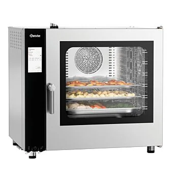 Bartscher Kombidämpfer Silversteam2 P-7110DRS – Frontansicht des Kombidämpfers mit Touch-Display