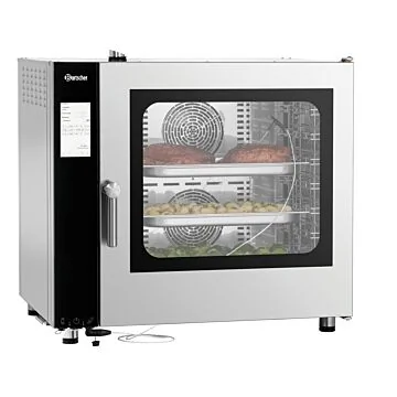 Bartscher Kombidämpfer Silversteam2 P-7111D – Frontansicht des Kombigeräts mit Touch-Display