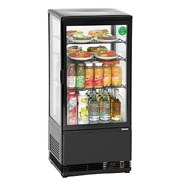 Bartscher Mini-Kühlvitrine 78 L schwarz