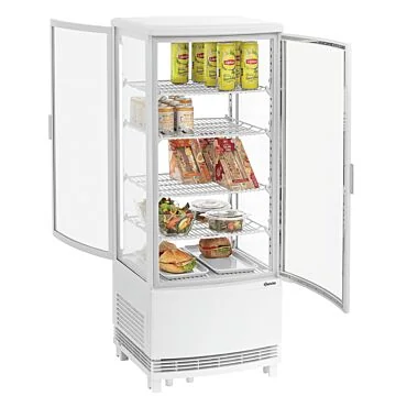 Bartscher Mini-Kühlvitrine 98L2T weiß