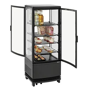 Bartscher Mini-Kühlvitrine 98L2T schwarz