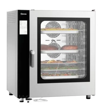 Bartscher Kombidämpfer Silversteam2 P-10110DRS – Frontansicht des Kombidämpfers mit Touch-Steuerung