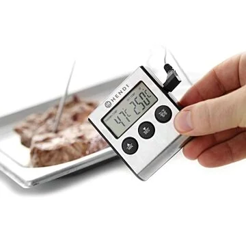 Hendi Bratenthermometer mit Timer, -50 / 250˚C, 65 x 70 x (H) 17 mm
