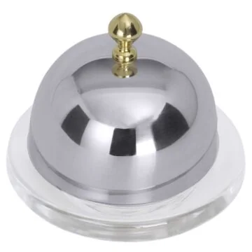 Contacto Butterschale mit Cloche mit vergoldetem Knopf