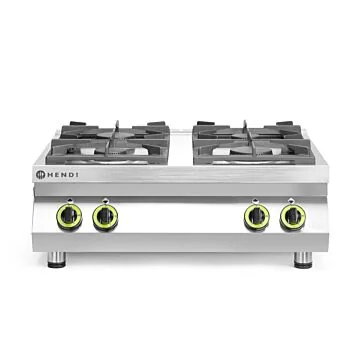 Hendi Gaskocher Kitchen Line 4 Brenner, Tischmodell, 19 kW, 800 x 700 x (H) 310 mm