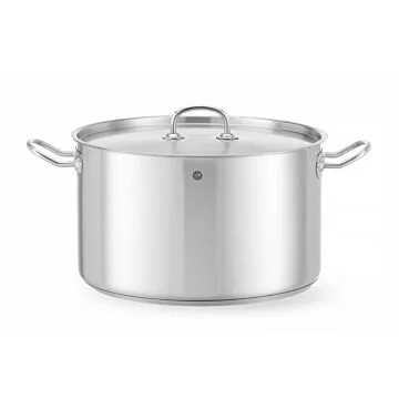 Hendi Fleischtopf - mit Deckel, Kitchen Line, 15L, ø 320 x (H) 190 mm