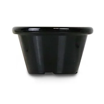 Hendi Auflaufförmchen - 12 Stk, 0,045 L, Schwarz, ø 60 x (H) 35 mm