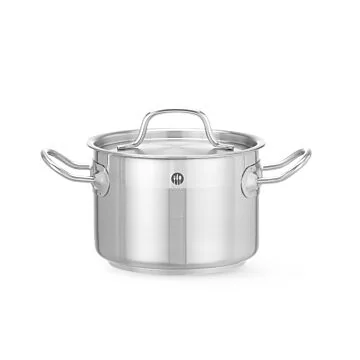 Hendi Kochtopf, mittel - mit Deckel, Profi Line, 2 L, ø 160 x (H) 110 mm