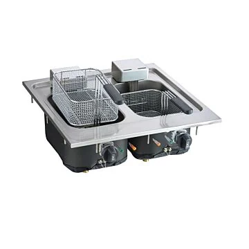 EKU Thermik Integral Einbau Elektro Doppelfritteuse D-FRE-60-120