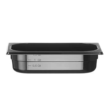 Hendi Gastronorm Behälter 1/4, GN 1/4, 1,8 L, Schwarz, 265 x 162 x (H) 65 mm