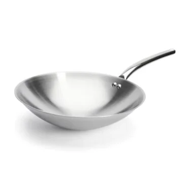 De Buyer Wok, Edelstahl, 36 Cm, Induktion