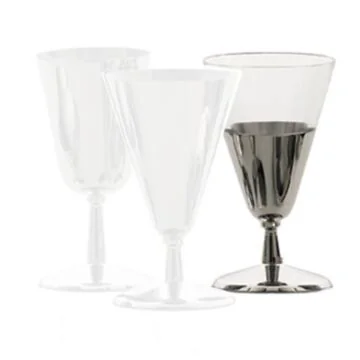 Stöckel Eiskelch mit Plexiglaseinsatz aus Edelstahl in Hochglanz Modell 85