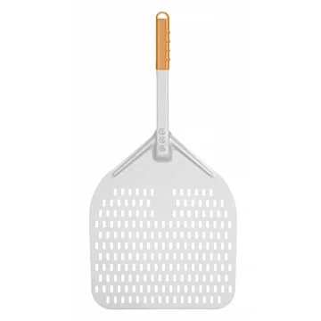 Hendi Pizzaschaufel - eckig, gelocht, kurzer Griff, 305 x 560 mm