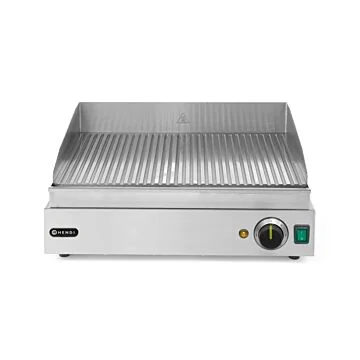 Hendi Grillplatte Profi Line, gerillte Ausführung, 230 V /2,4 kW, 550 x 420 x (H) 240 mm