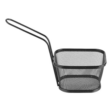Hendi Miniatur-Frittierkörbe schwarz stapelbar, 130 x 115 x (H) 80 mm