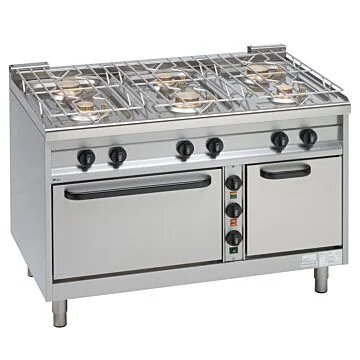 EKU Thermik 850 Gasherd PowerBurner mit Elektrobackofen GEHW-6