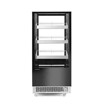 Hendi Kühlvitrine mit 3 geneigten Regalen, 300 L, 2 / 6 ˚C, 230 V / 0,48 kW, R290, 650 x 805 x (H) 1445 mm