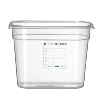 Hendi HACCP Aufbewahrungsbehälter, GN 1/4, 5,5 L, Transparent, 265 x 162 x (H )200 mm