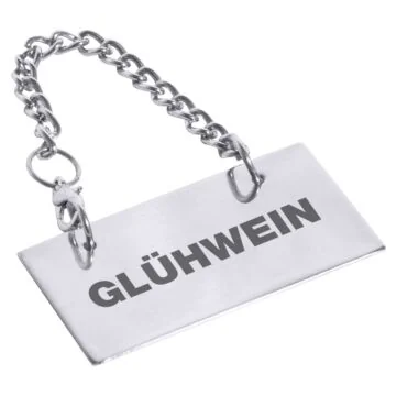 Contacto Schild für Kannen, Glühwein