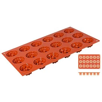 Contacto Silikon-Backmatte, Gugelhupf 18 Formen
