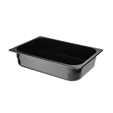 Hendi Eiscreme-Behälter Polykarbonat, 5 L, Schwarz, 360 x 250 x (H) 80 mm