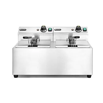 Hendi Friteuse Profi Line - 2 x 8 L, 16L, 230V/7000W, 605x460x(H)350mm